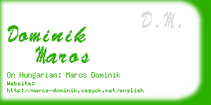 dominik maros business card